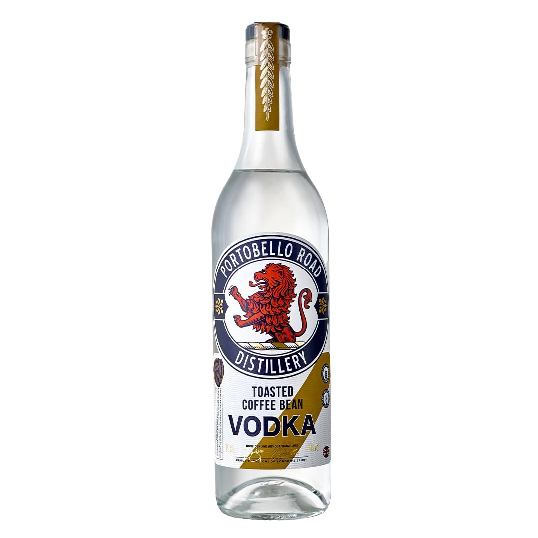 Portobello Road Toasted Coffee Bean Vodka 70cl, 40% ABV | British Potato Vodka Infused and Redistilled with Colombian Coffee Beans