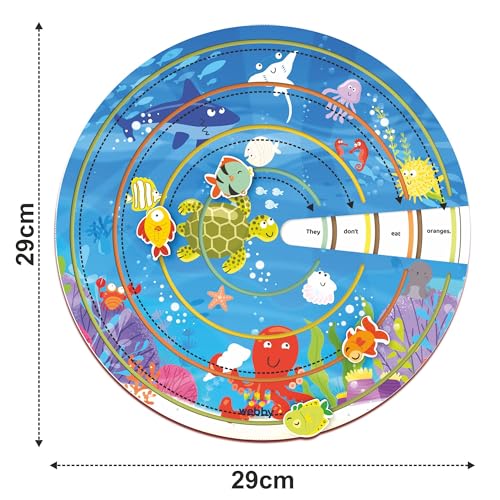 Image of Webby Wooden FinTastic Sentence Builder Toys | Fun Montessori Educational Pre School Sentence Builder Toy for Kids
