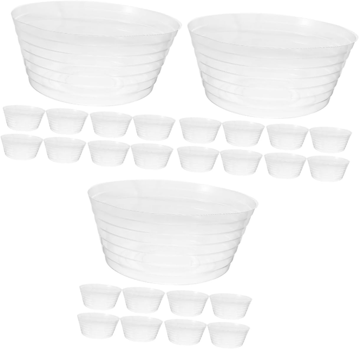 30pcs Plant Saucer Flower Pot Trays for Indoor Use Prevents Water Leakage Keeps Floors Clean for Large Flowerpots