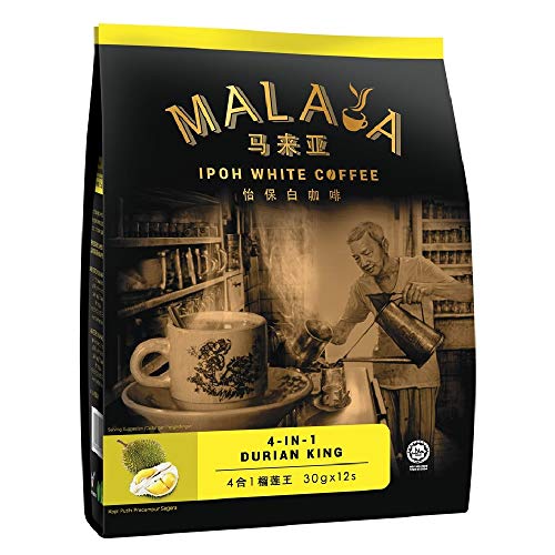 Malaya Ipoh White Coffee 4 In1 Durian King 360g (12)