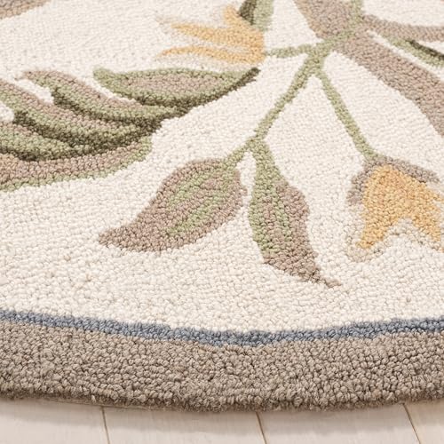 Tapete oval SAFAVIEH 3' x 5' de lana hecho a mano miniatura 5