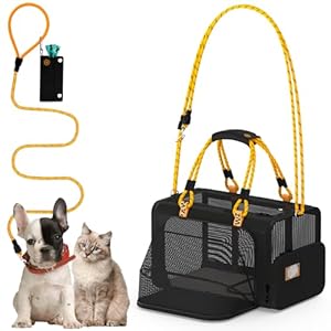 PAWZIDEA Expandable Cat Carrier w/ID Card, 18X11X11 TSA Airline Approved Cat Carrier for 2 Cats Under Seat, Soft-Sided Collapsible Small Dog Carrier Car Seat Travel Bag, Medium Pet Carrier Top Load PAWZIDEA Expandable Cat Carrier wID Card 18X11X11 TSA Airline Approved Cat Carrier for 2 Cats Under Seat Soft Sided Collapsible Small Dog Carrier Car Seat Travel Bag Medium Pet Carrier Top Load