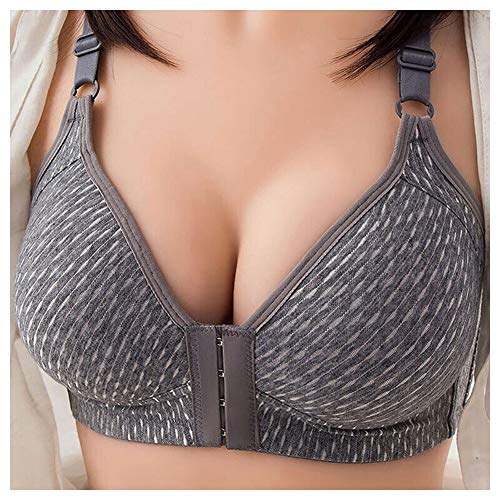Ohwens Sujetadores de Talla Grande para Mujer Sujetador Deportivo Acolchado inalámbrico con Hebilla Frontal Yoga Cami Push Up Chaleco con Soporte