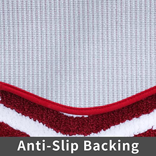 Tapis de bain COSY HOMEER rouge en polyester micro 43x68 cm