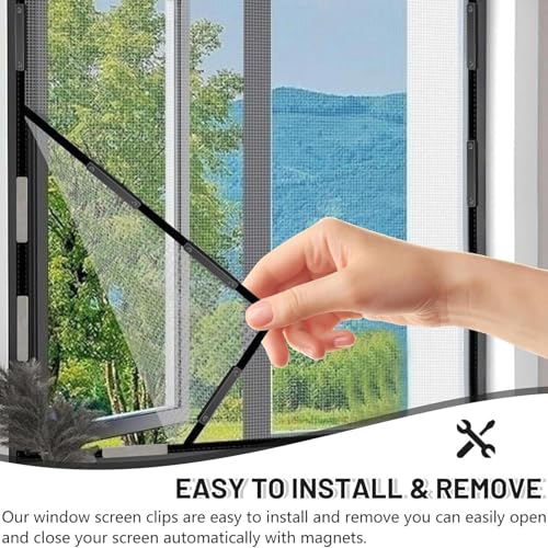 Accesorios de ventana magnéticos y clips autoadhesivos para mallas 8