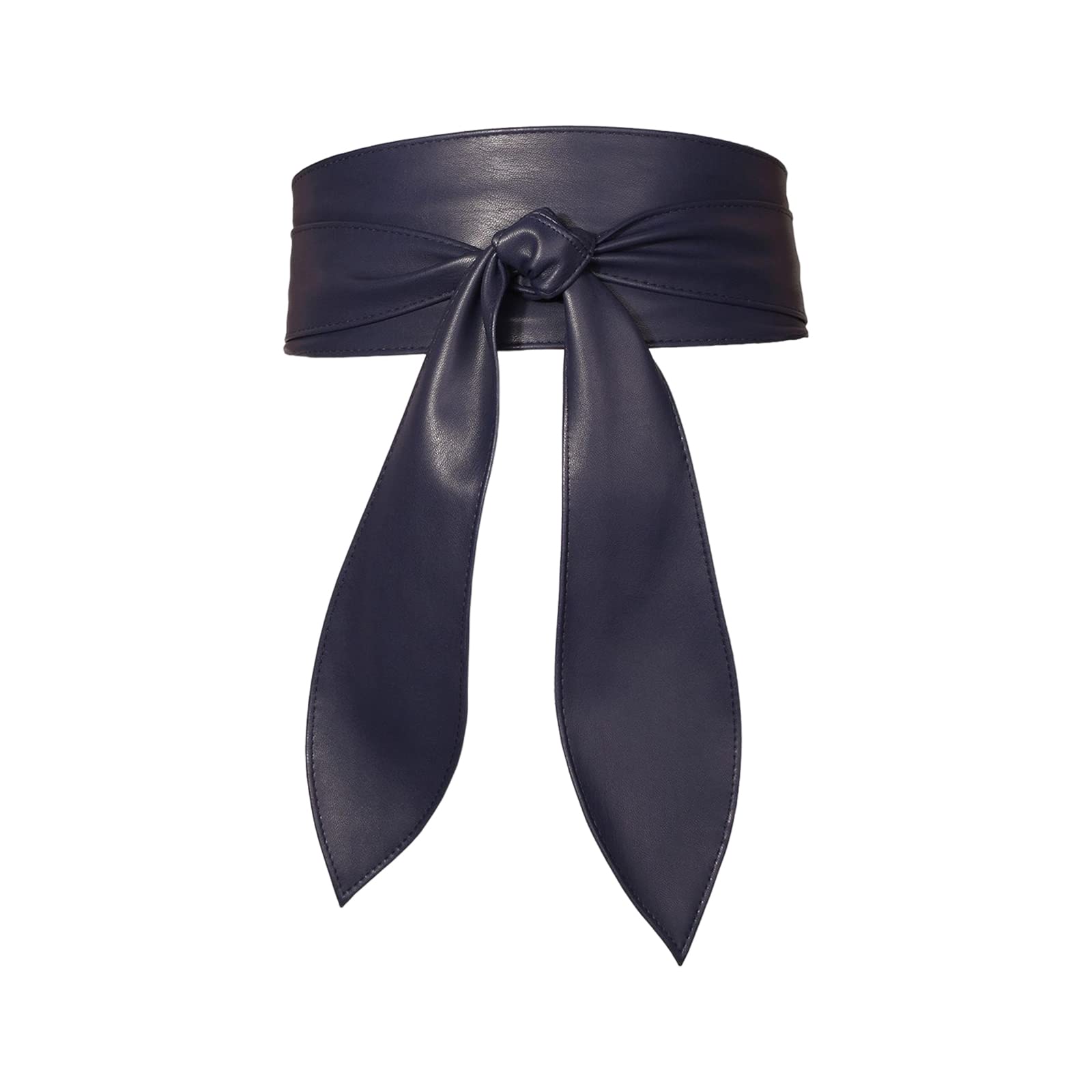LumiSyne Women Obi Belt Retro Wide Cinch Belt Soft PU Leather Fashion Tie Up Wrap Around Waist Belt Ladies Knotted Waistband Corset Belt Dress Belt For Daily Party