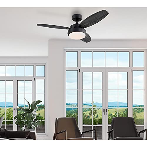 Image of Westinghouse 7305000 Alloy LED Ceiling Fan with Light, 42-Inch, Matte Black