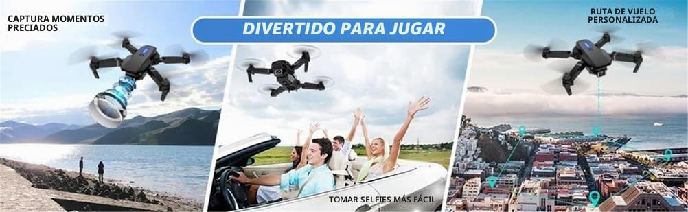 Dron e99pro con cámara Dual HD 1080p y retención de altitud, Ideal para Principiantes, batería de Larga duración, Carga USB, Exteriores.