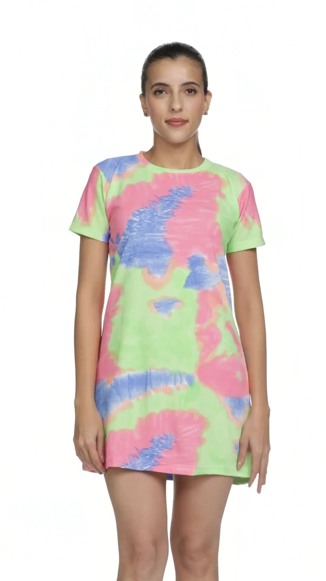 Buy OM SAI LATEST CREATION Women's Rayon Shot Sleeve A-Line Knee