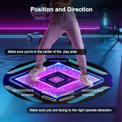 Image of Foldable VR Mat - 39.5 inch Foldable Large Virtual Reality Mat Helps Determine Direction and Position of Your Feet During Game (Purple)