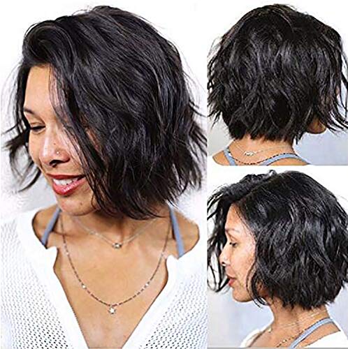 Body Wave Short Bob Human Hair Wig 13x4 Lace Front Human Hair Wig Brazilian Hair Natural Color 150% Density Bob Wave Pre Plucked With Baby Hair For Women 8inch