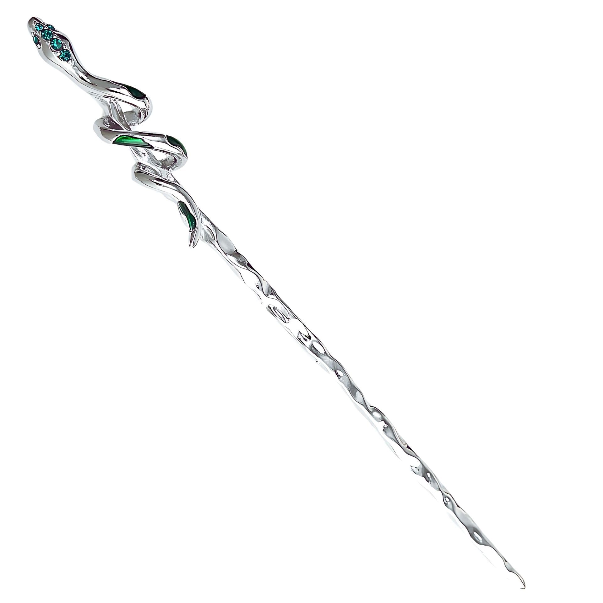 via mazzini Silver Plated 'Viper’s Twist' Snake Charm Hair Juda Bun Stick Pin for Women and Girls (HA061) 1 Pc-picture-25