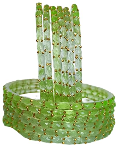 Image of JPS Plain and Glossy Finished Raindrop Glass Bangles Set for Women & Girls | Traditional Ethnic Chudi for Wedding, Party & Regular- Set of 12 Pcs of One Colour | Wedding Special