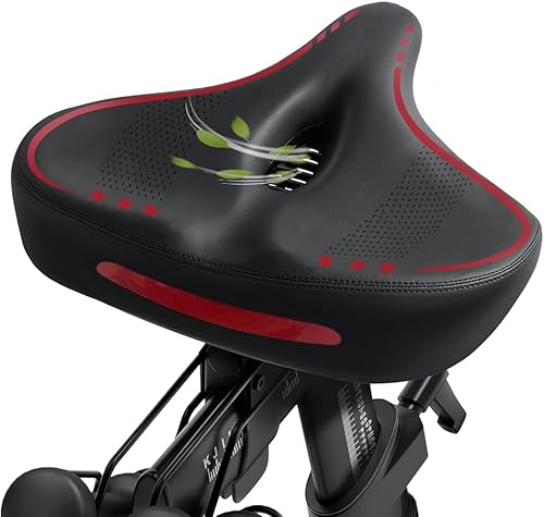 Zenicham Asiento de bicicleta para hombres y mujeres Asiento de bicicleta suave de gran tamaño de repuesto cómodo Sillín de bicicleta acolchado