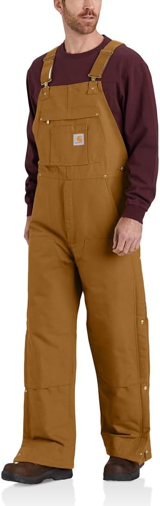 Carhartt Men's Loose Fit Firm Duck Insulated Bib Overall