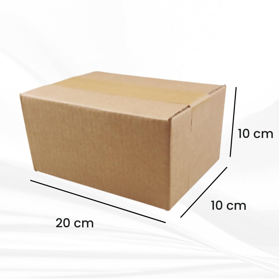 Scatole Spedizione 20x10x6,5 Cm - Set Da 10 - Autobloccanti In Cartone Ondulato - Per Ecommerce E Regali