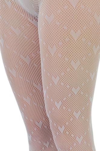 Image of ToBeInStyle Women's Valentine Day Themed Opaque Sheer Pantyhose w /Heart Love