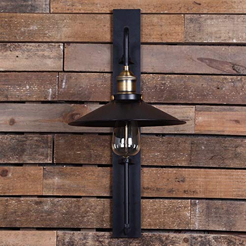 Lampe murale swing industrielle noire E27 rétro pour escalier et grenier