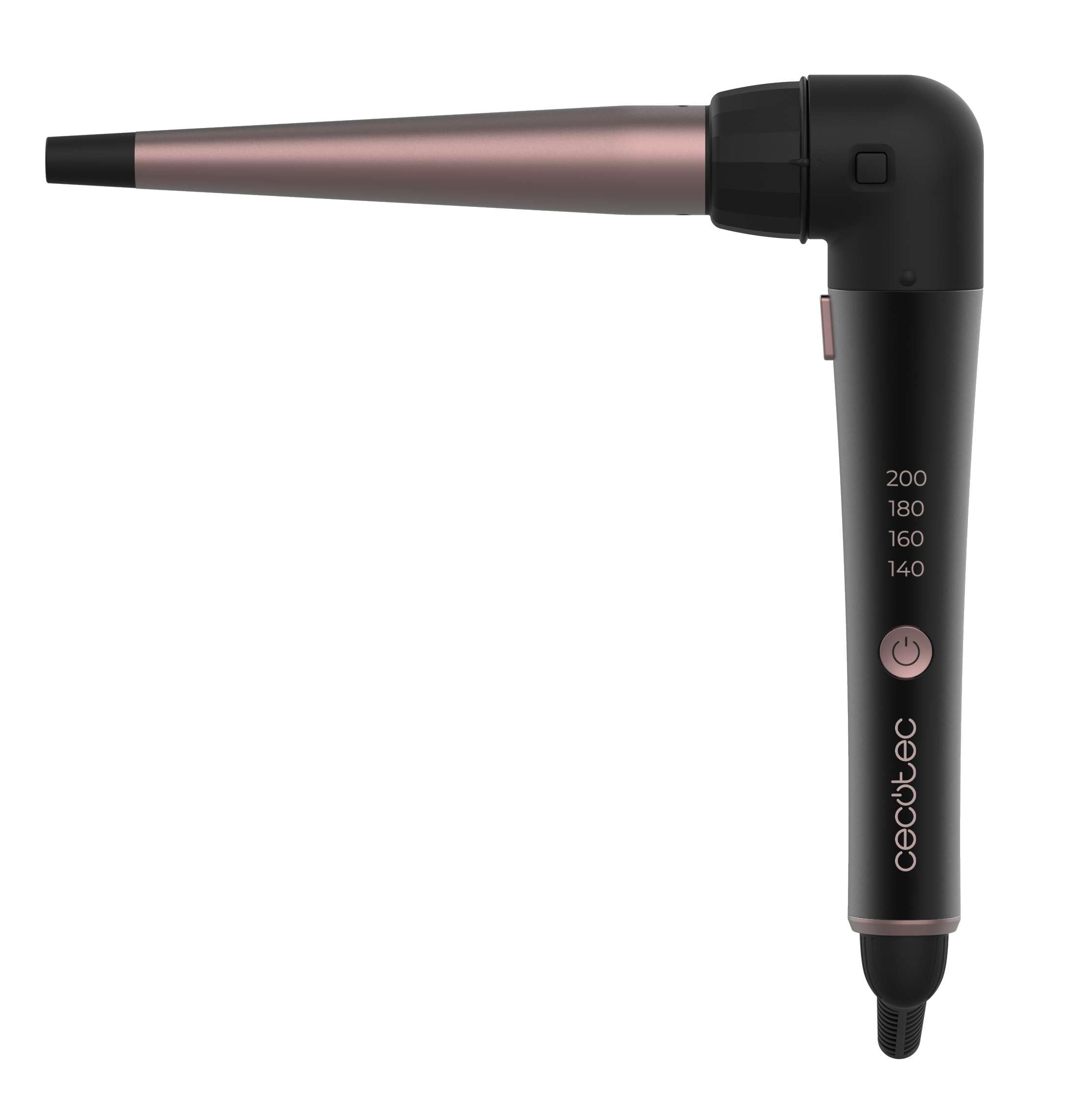 Cecotec Arricciacapelli Conico SurfCare TwistConic. 33W, Arricciacapelli conico con Gomito a 90 gradi per Maggiore Comodità, Include Guanto Termico, Custodia e 2 Clip