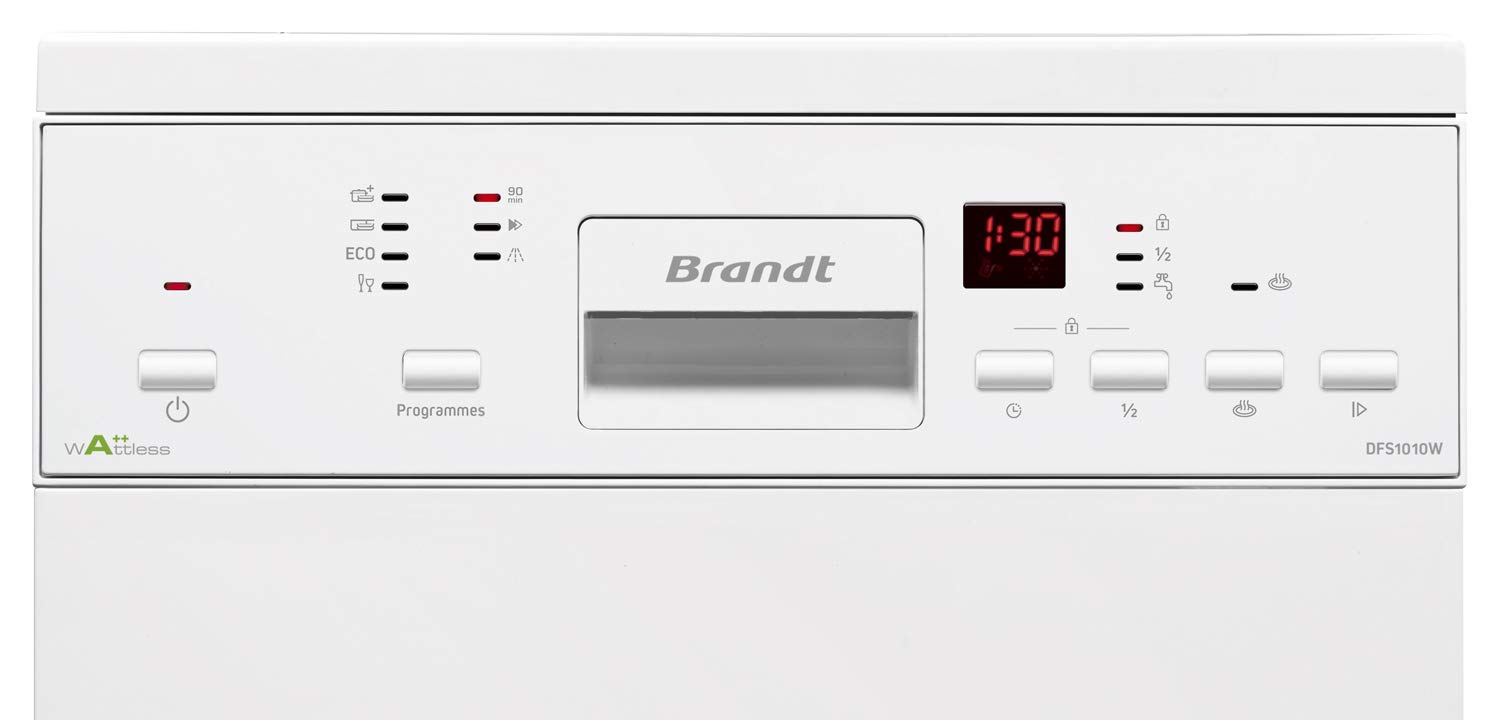 BRANDT DFS1010W Freestanding Dishwasher - 10 Cutlery - Length 45 cm - 47 dB - White