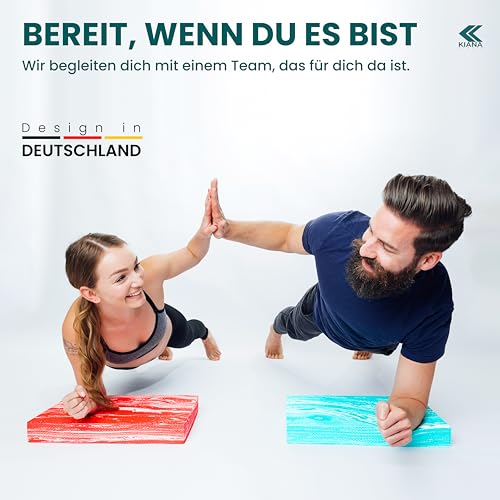 KIANA SPORTS Balance Pad Aus Deutscher Entwicklung - Hoher Weichegrad Für Beste Trainingsergebnisse - Balance Kissen Für Anfänger & Fortgeschrittene - Gleichgewichtstrainer Aus Robustem Schaumstoff