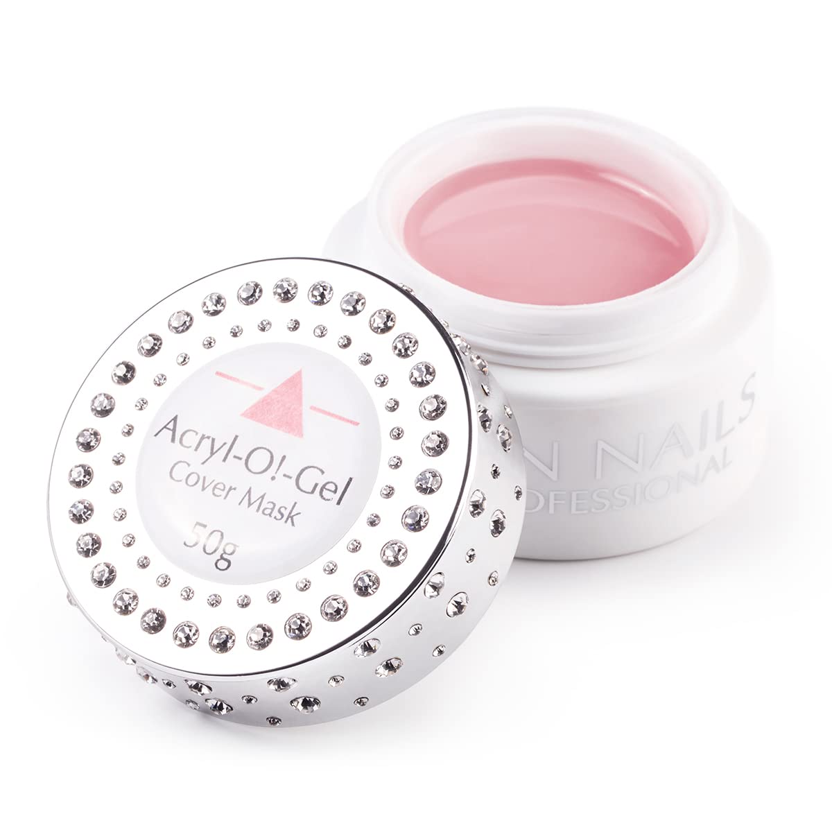 SPN Nails Professional Acryl-O!-Gel Cover Mask 50g- Gel Builder For Extension - Nail Strengthener - Pink Effect - Professional, Home & Salon Use, LED/UV Lamp Curable
