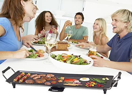 BEEPER-90386-Beper-90386-Plancha-de-Teppanyaki-1800-W-Aluminio-Antiadherente-Negro