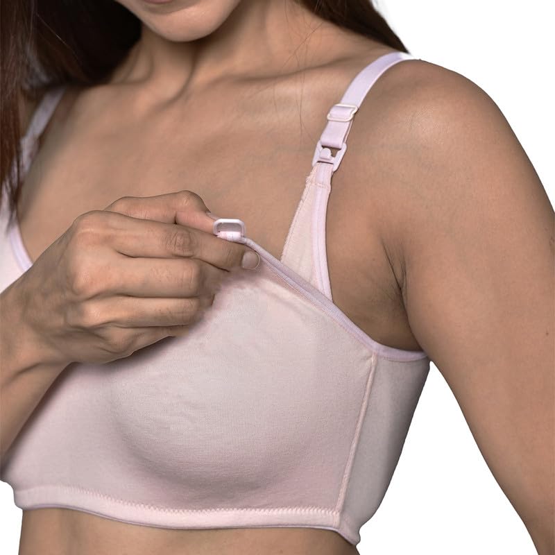 Image of Inner Sense Organic Cotton Bamboo Nursing Bra for Women I Non Padded Feeding Bra with Keyhole Back Design and Wire Free I Maternity Innerwear with Full Coverage