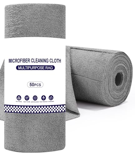 TIDEVAN 50 Stück Microfasertücher auf Rolle...