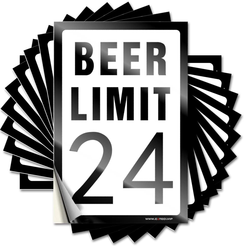 Mechanic Stickers Beer Limit 24 Funny Sticker 10 Pcs Car Stickers and Decals Car Warning Sticker(12X18CM)