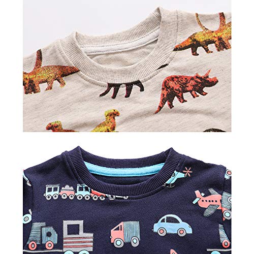 Image of Toddler Boys Crewneck Sweatshirt, Cotton Long-Sleeve Pullover Cartoon Print