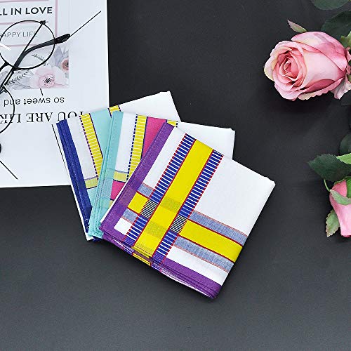 Men\'s Soft Cotton Handkerchiefs with Assorted Color 6 Piece Gift Set by Zenssia - Thumbnail 7