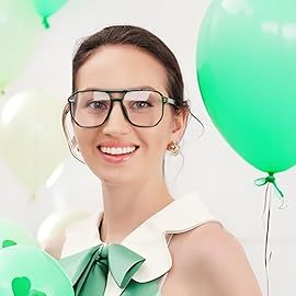 FEISEDY 2Pack Blue Light Blocking Glasses Fake Nerd Clear Square Computer Lightweight Pilot Glasses Frame Oversized B2866