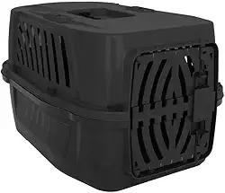 Caixa de transporte Espaçosa, Pet Cães Para Viagens de Carro e Avião(Preto)