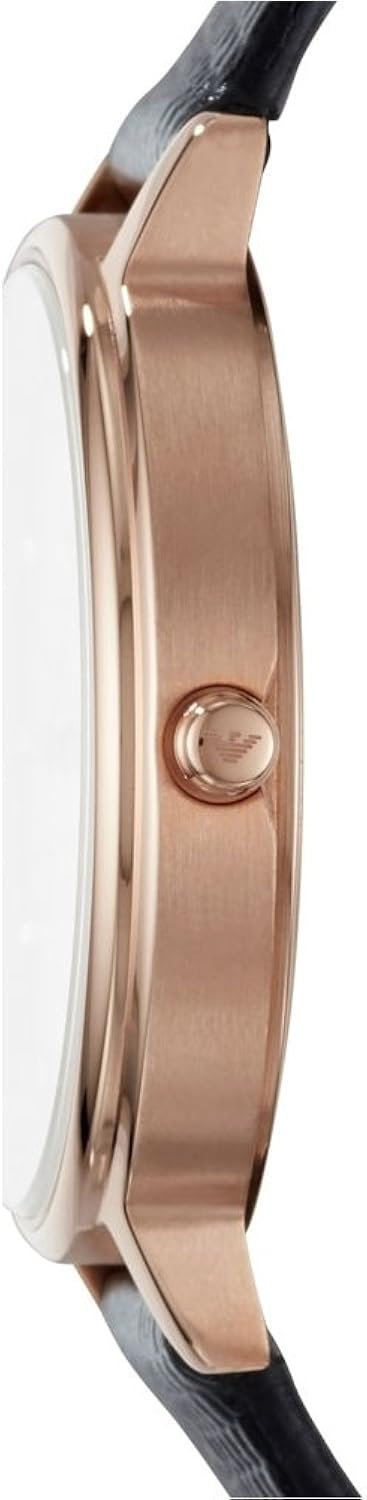 Emporio Armani Orologio Donna, movimento a due lancette, cassa in acciaio inossidabile 32 mm, oro rosa, con cinturino in pelle, AR80011 Emporio Armani Orologio Donna, movimento a due lancette, cassa in acciaio inossidabile 32 mm, oro rosa, con cinturino in pelle, AR80011