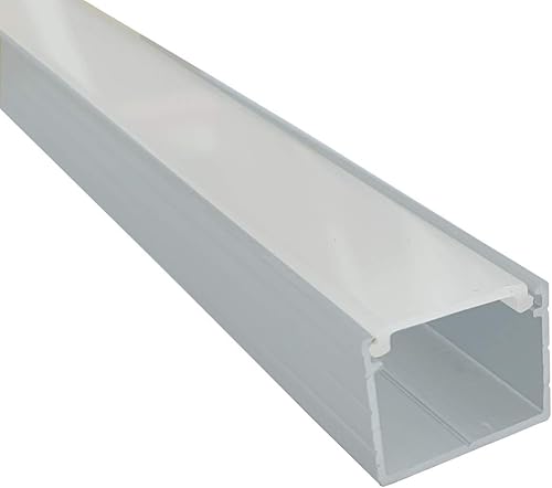 Miniatura 5 de Litever Paquete de 6 canales de aluminio en forma de U de 0.591 x 0.709 in para tira de luz Plus y otras tiras LED. Cubiertas de PC difusas, tapas