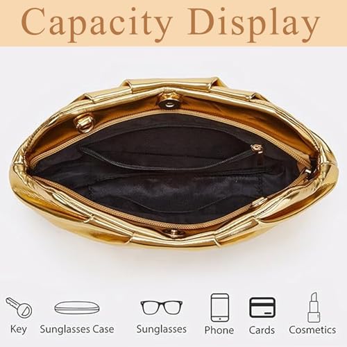 Image of Clutch Purse for Women, Vegan Leather Evening Bag, Soft Pleated PU Small Purses for Formal Wedding, Dressy Party
