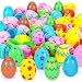 Sizonjoy 36 Pcs Plastic Easter Eggs-3'' Printed Bright Easter Eggs for Easter Hunt Party Favor,Basket Stuffers Fillers, Classroom Prize Supplies