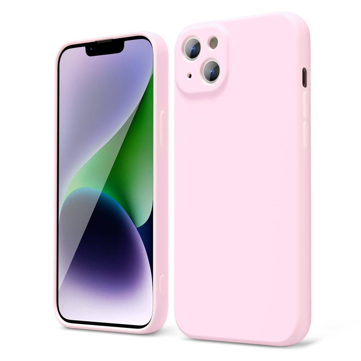 oakxco for iPhone 16 Pro Max Case Liquid Silicone, Soft Rubber Gel Elegant Aesthetic Basic Simple Cover, Cute Thin Slim TPU Matte Solid Color Plain Smooth Case for Women Girl, Light Pink — view 1349