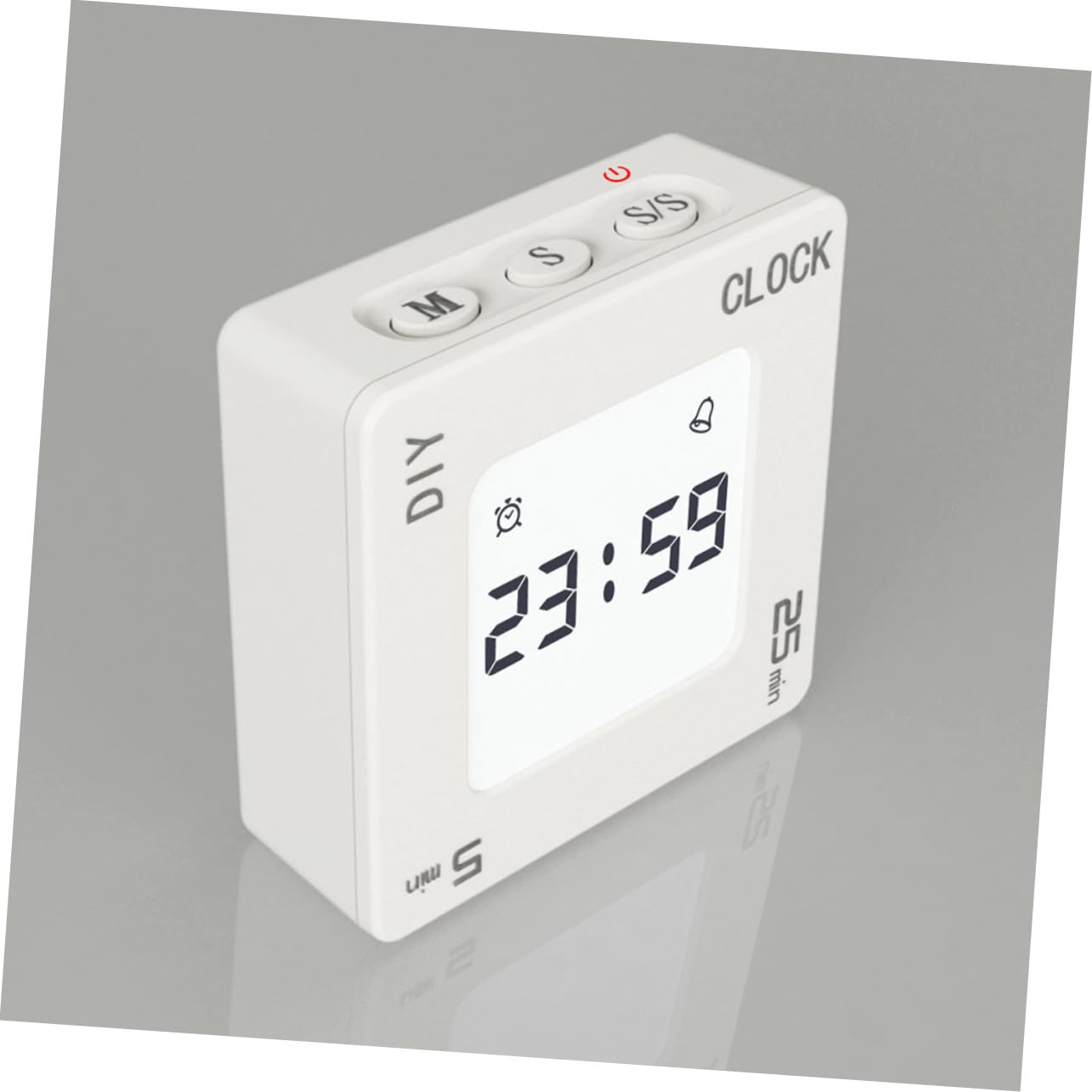IMIKEYA 2pièces Minuteur Électronique Portable à avec Alarme Et Écran Lumineux Chronomètre pour Cuisine Bureau Blanc sans Batterie
