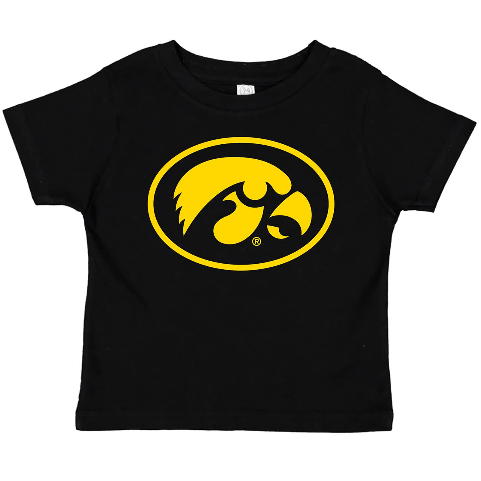 Iowa Hawkeyes Logo Baby/Toddler T-Shirt - Black (18 Months)