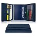 Folio Cover for Rocketbook Everlast, Wave, One Executive Size, Cloth Fabric, Multi Organizer with Pen Loop/Phone Pocket/Business Card Holder, fits A5 size Notebook, Blue, 9.4" x 6.3" (BLUE)