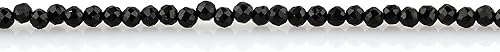 Miniatura 4 de Natural Black Tourmaline Beads Bracelet Micro Faceted Gemstones Jewelry For Her, Birthstone Energy Healing Crystals, Silver Plated Chain 8 inch