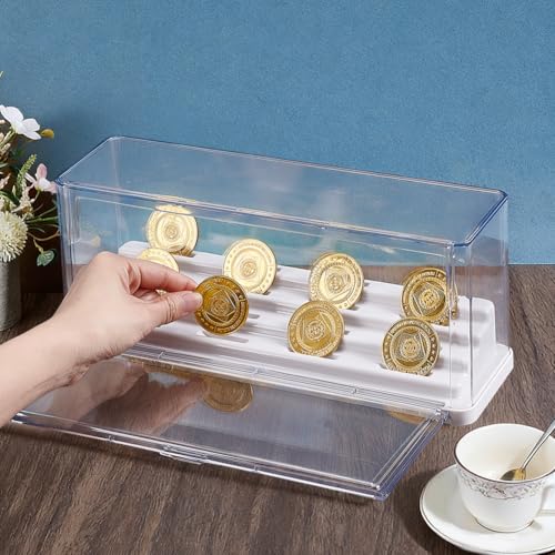 Caja acrílica para exhibir monedas y medallas 12x3.6x4.7 in miniatura 3