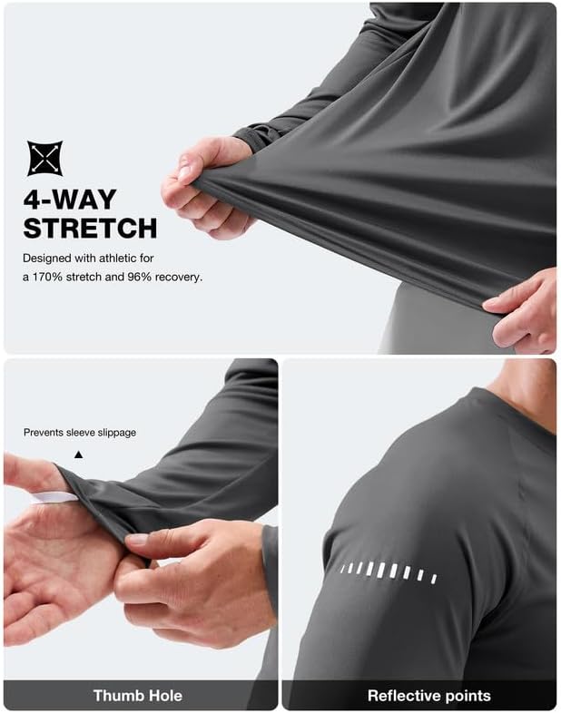 Men's Sun Protection Long Sleeve Shirts UPF 50+ - Image 5