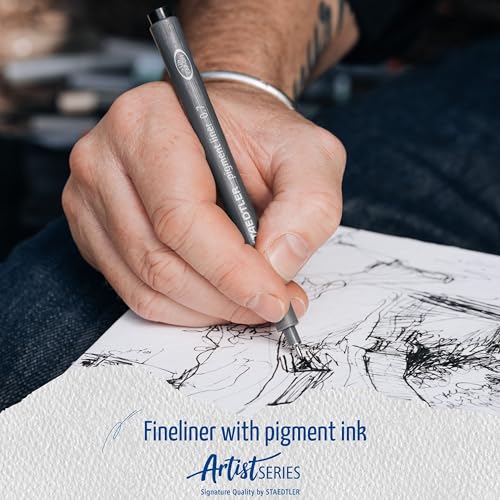 STAEDTLER ‎308 SB6P Pigment Liner Fineliner Pens with Assorted Line Width - Black (Set of 4 + 2 Free) - Image 10