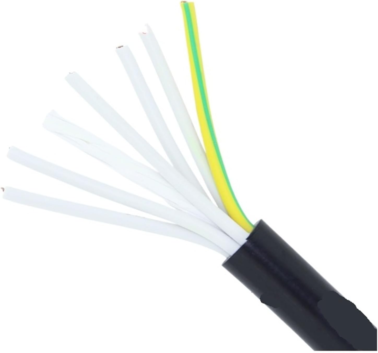 5 Meters RVV Copper Multi-core Control Cable Soft Sheathed Wire 6 7 8-core 0.5/0.75/1/1.5mm Signal Electrical Wires(7X0.75mm)