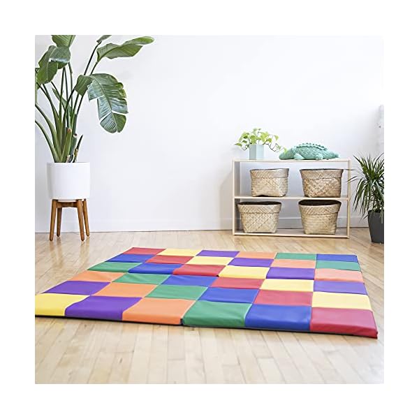 ECR4Kids Softzone Patchwork Spielmatte für Kleinkinder, Schaumstoff, 147,3 cm, quadratisch – Bild 10