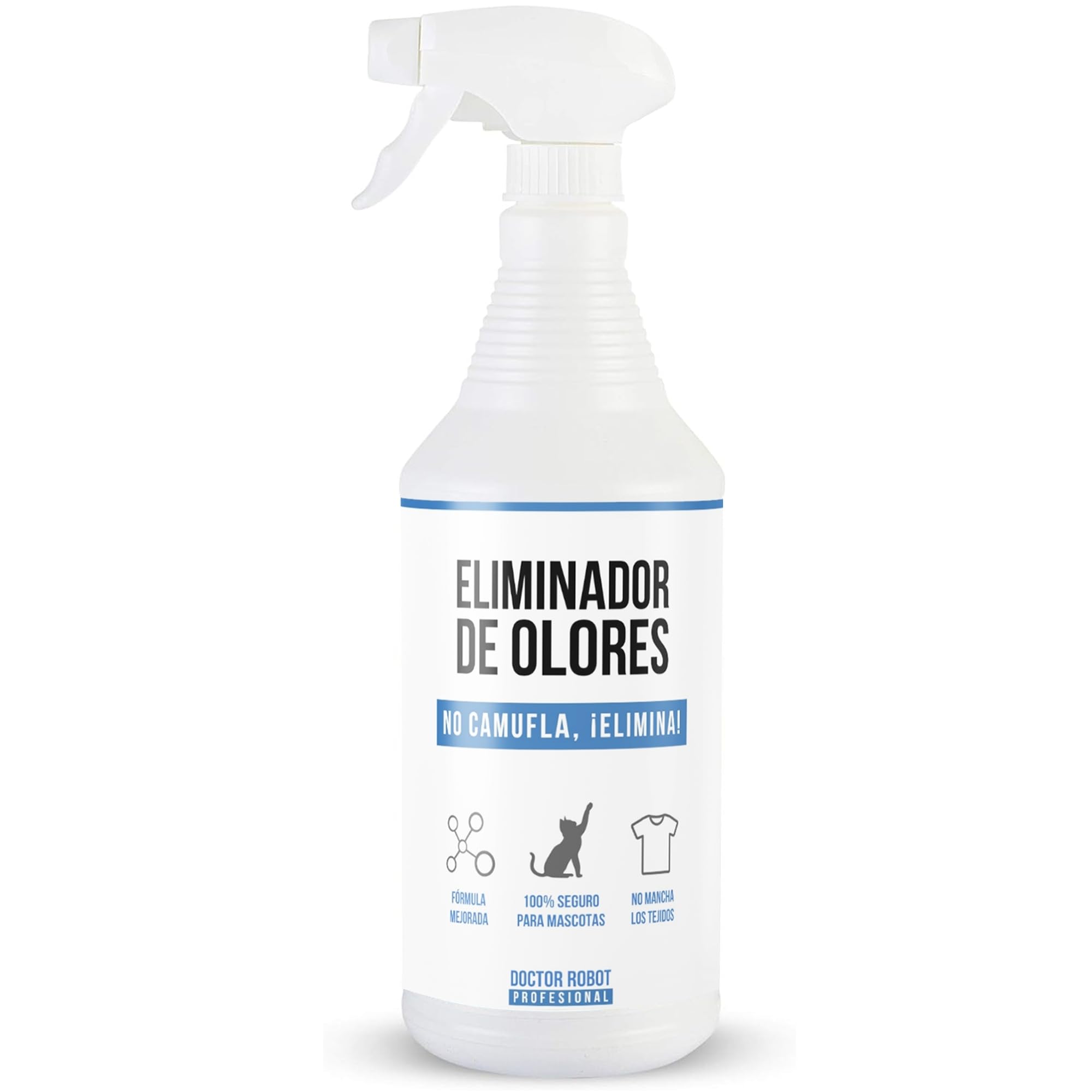 Eliminador de olores instantaneo - Anti Olor orina de Gato, Perro, Tabaco, Humedad, Basura. Seguro para Animales y Tejidos. No camufla, Elimina.
