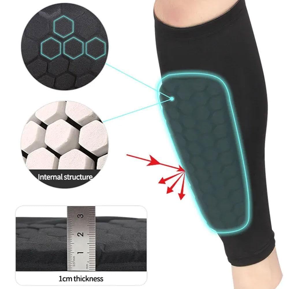 Protège-tibias Enfant Rembourrés Nid D'abeille - Taille XS, Légers, Respirants, Antidérapants, Pour Football Et Sport